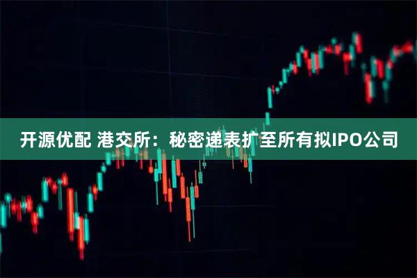 开源优配 港交所：秘密递表扩至所有拟IPO公司